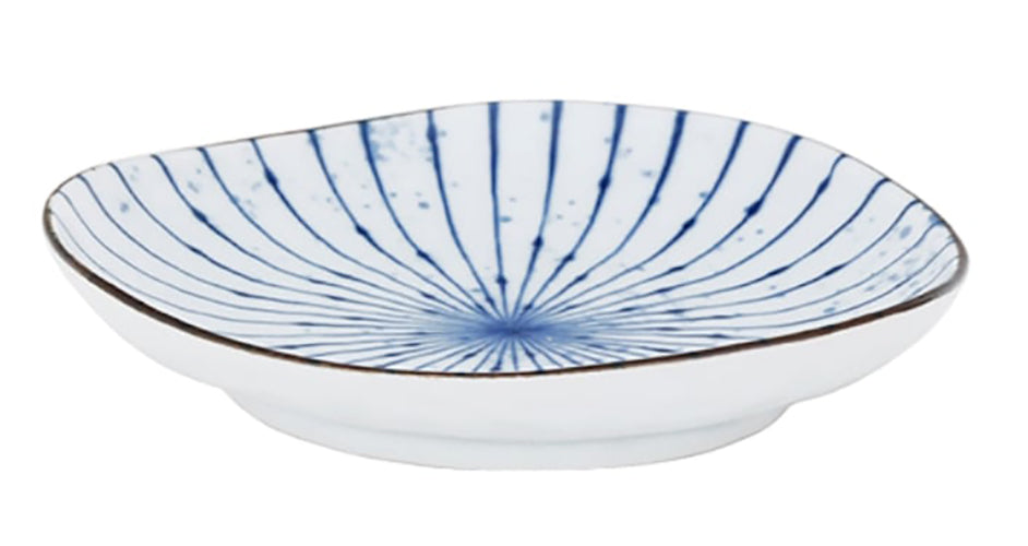Pack Of 6 Fubuki Tokusa Made In Japan Round Flair Geometric Large Dinner Plates