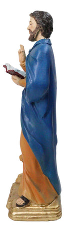 Christian Apostle of Jesus Saint Mark The Evangelist With Lion Figurine 8"H