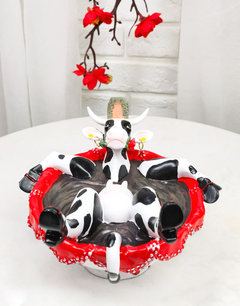 Cow Parade Cafe Ole Latin Culture Coffee Cup Bathing Cow Collector's Figurine