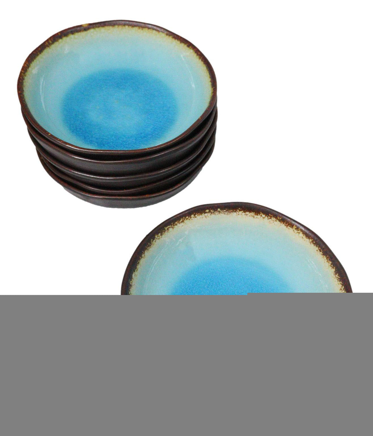 Pack Of 6 Blue Sky Aozora Kannyu Round Flair Deep Plates Shallow Bowls 15oz