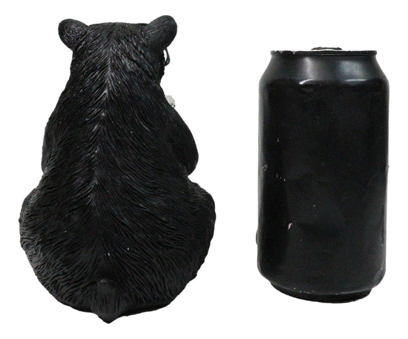 Rustic Forest Western Bookworm Black Bear with Glasses Reading Book Figurine