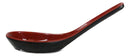 Contemporary High Gloss Red Black Melamine Asian Soup Spoons Pack Of 12 Set