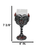 Occultic Sabbatic Goat Baphomet With Pentagram Wine Glass Goblet Drink Beverage Chalice