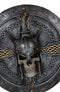 Viking Warrior Of Valhalla Skull Helmet Celtic Knot Cross Shield Wall Plaque