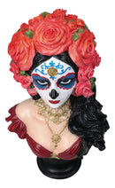 Day of The Dead Sugar Skull Lady Dancer Vivas Calacas Senorita Bust Figurine