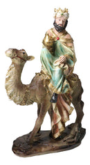 Nativity Three Wise Men Balthasar Caspar Melchior On Camels Figurine Set 14"H
