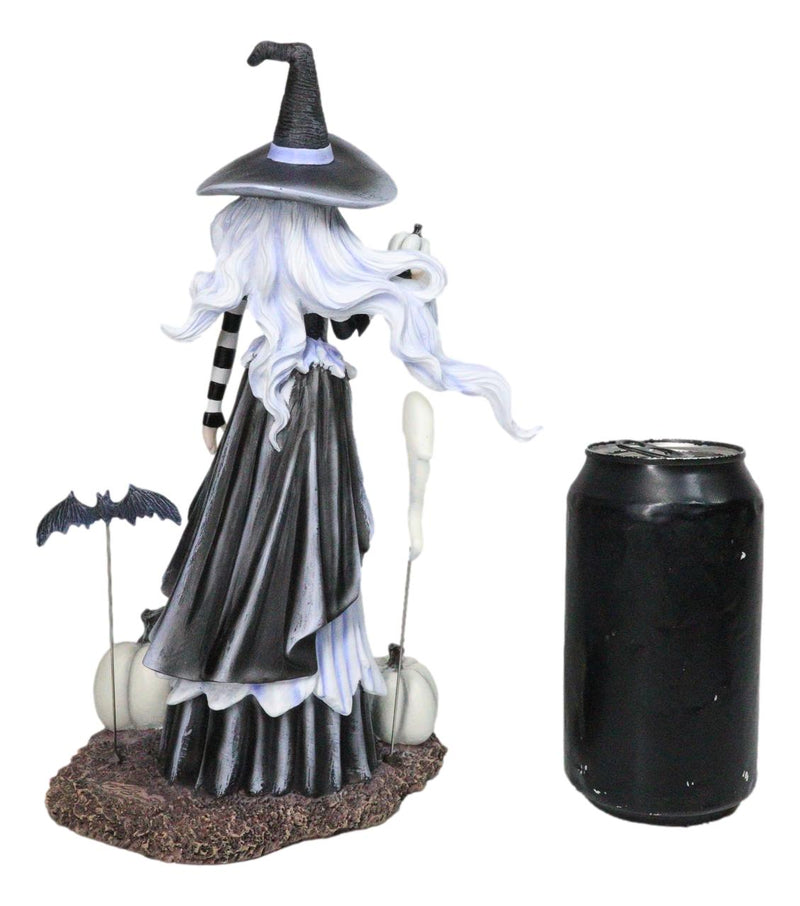 Fantasy Amy Brown Ghost Pumpkins Witch With Bat and Haunted Spirit Figurine