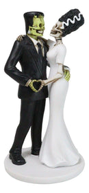 Wedding Dance Skeleton Frankenstein Skull Bride and Groom Love Sign Figurine