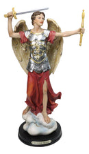 Archangel Saint Michael Holding Sword And Scroll Figurine Brass Name Base 13"H