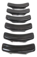 Pack Of 6 Black Kokuyo Modern Collection Porcelain Chopsticks Hashioki Rests