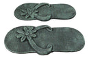 Cast Iron Flip Flop Stepping Stones Set of 2 Beach Getaway Left & Right Sandals