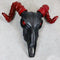 Gothic Goat of Mendes Baphomet Belial Ram Skull Red Horns Wall Decor