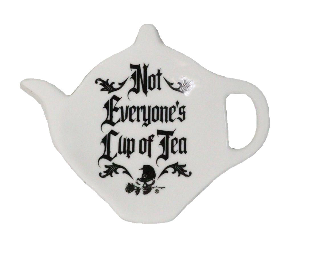 Pack Of 2 Wicca Not Everyone's Cup Of Tea Ceramic Tea Spoon Or Bag Holder Plates