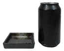 Set Of 6 Charcoal Grey Tone Hakumu Art Ceramic Square Condiment Sauce Dishes 2oz