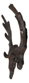 Cast Iron Western Rustic Bull Moose Head Wall Double Hooks For Keys Leashes Hats