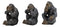 Forest Mythical See Hear Speak No Evil Sasquatch Big Foot Cryptid Apes Figurines