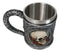 Love Never Dies Day Of The Dead Gothic Sugar Skull With Rose Flowers Coffee Mug