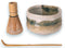Traditional Brown Earth Ceramic Japanese Matcha Green Tea Bowl Whisk & Scoop Set