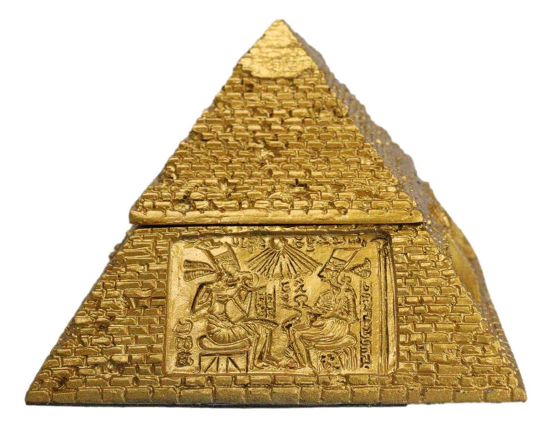 Gods Of Egypt Pharaoh The Great Pyramid Of Khufu Small Hinged Trinket Box Decor
