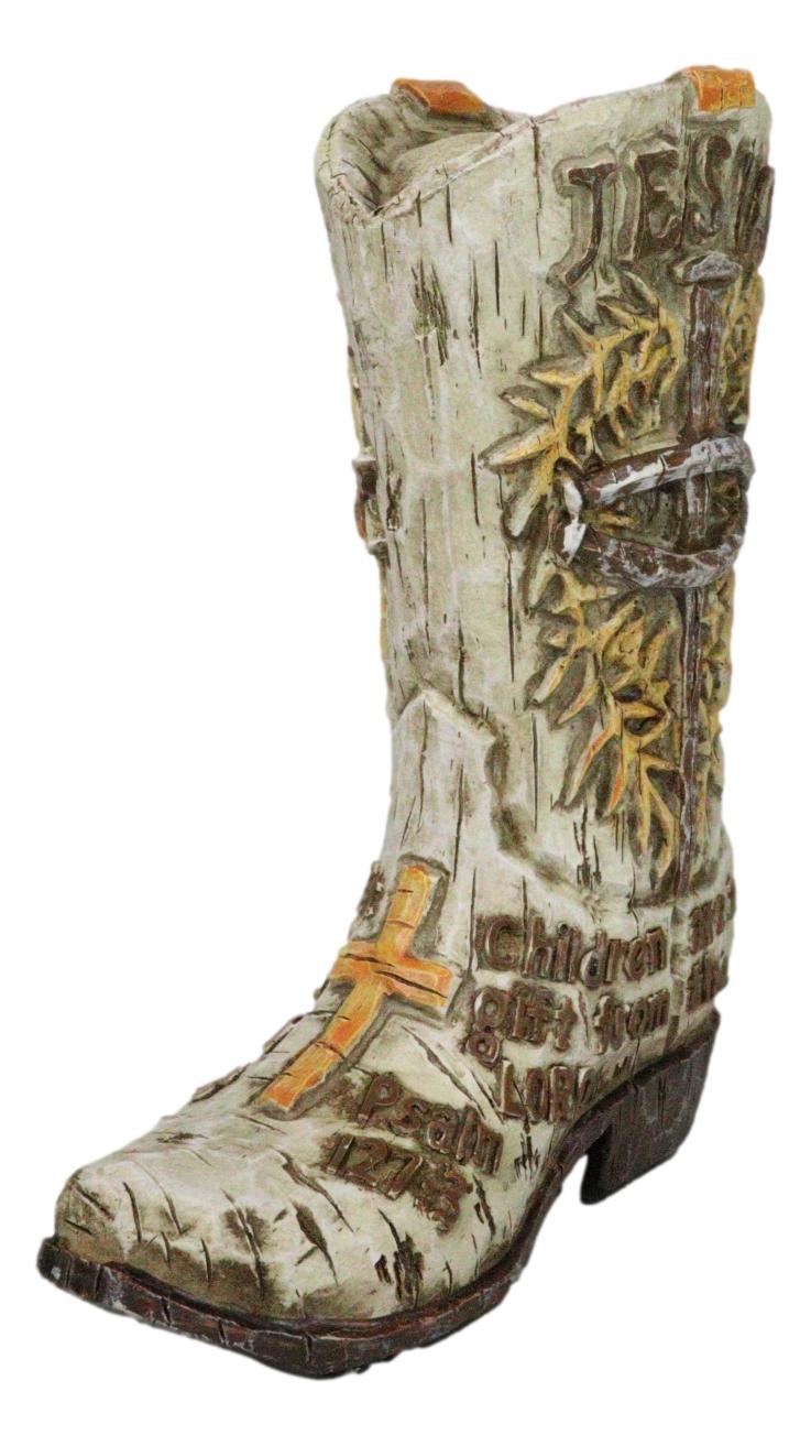 Western Spike Nail Ichthys Fish Crown Of Thorns Jesus Cowboy Boot Money Bank