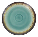 Pack Of 6 Crackle Green Midori Kannyu Ceramic Wavy Round Dinner Plates 11" D