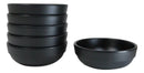 Pack Of 6 Black Silk Melamine Soup Salad Pasta Dessert Shallow Bowls 24oz