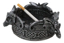 Celtic Knotwork Gothic Ram Horned Trio Arcane Dragons Cigarette Ashtray Figurine