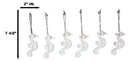 Set Of 6 Antique White Seahorses Ocean Marine Wall Hanging Decor Tree Ornaments