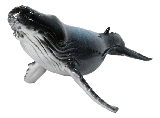 Marine Large Baleen Blue Whale Figurine Statue Ocean Wildlife Sculpture 17"Long