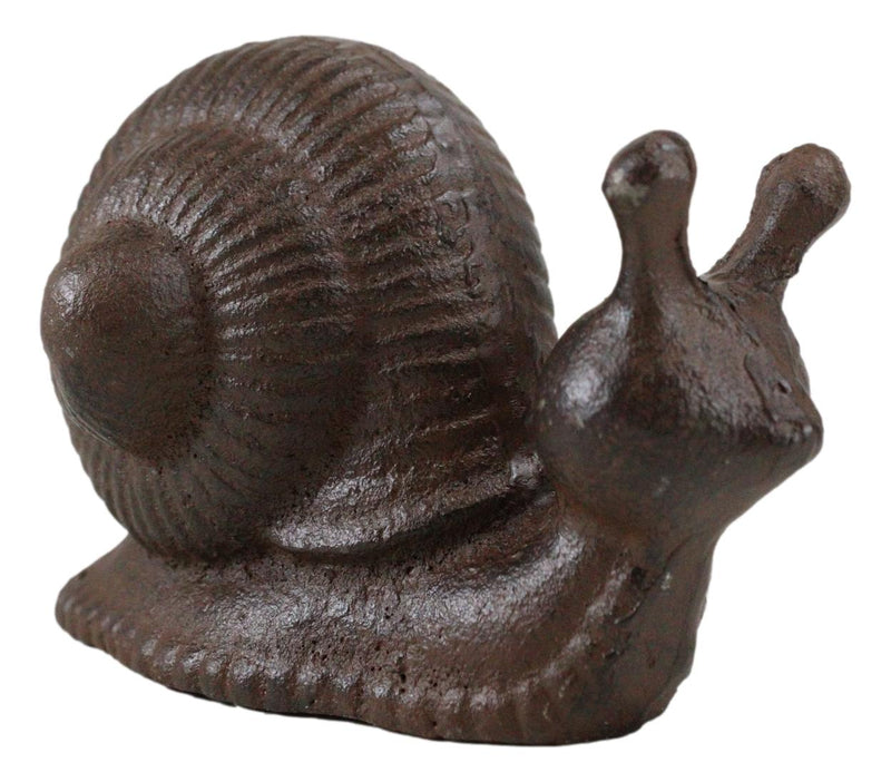 Whimsical Rustic Western Farmhouse Cast Iron Cottage Mollusca Snail Figurine