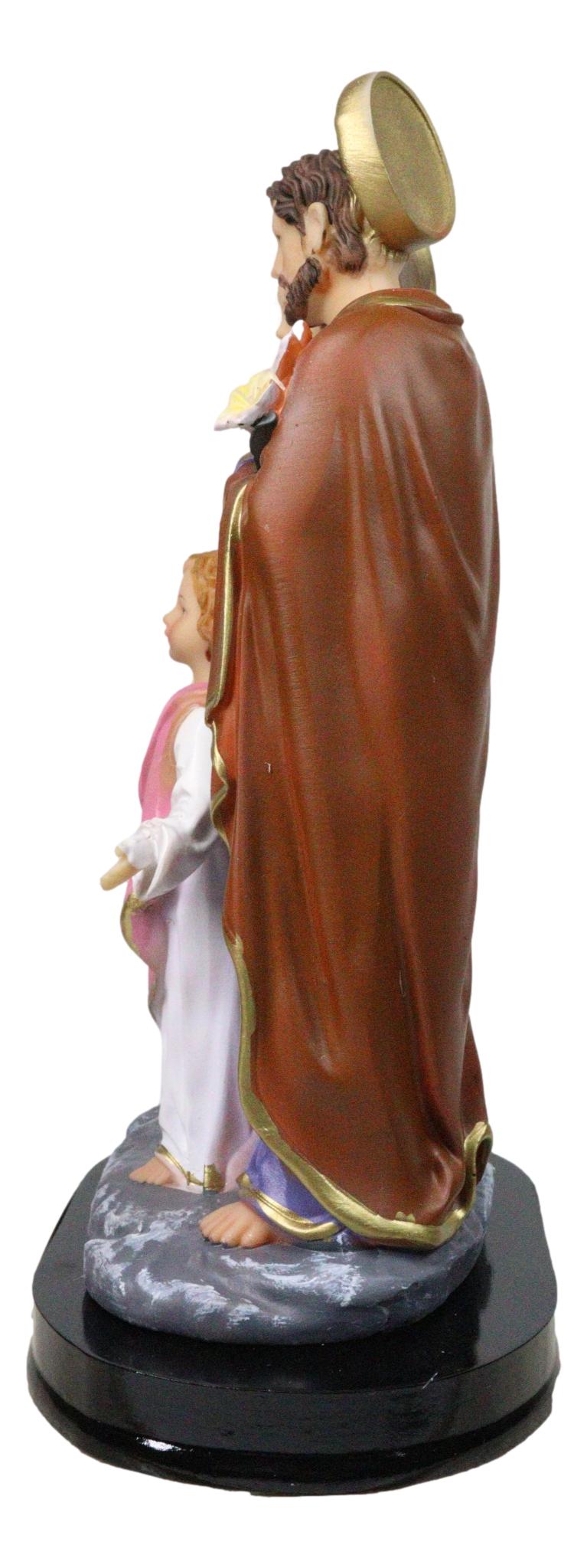 The Holy Family Mother Mary Joseph and Jesus Catholic Figurine With Base 8"H