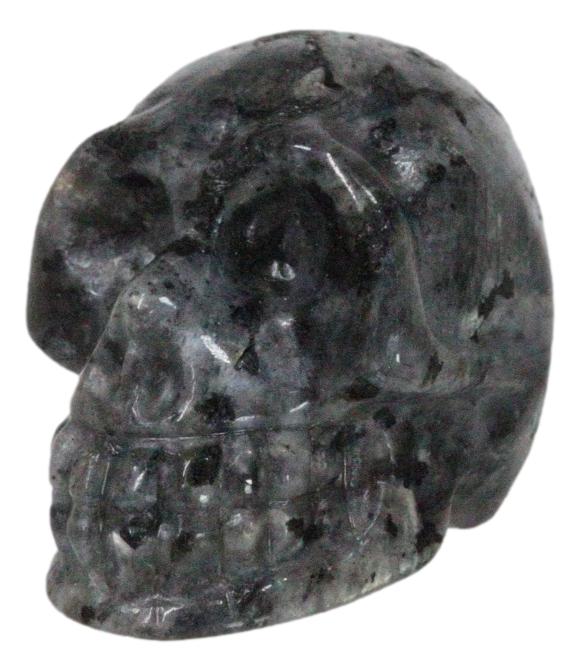 Metaphysical Healing Crystal Black Labradorite Gemstone Mini Skull Figurine