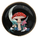 Witchcraft Wicca Dark Forest Toadstool Mushrooms And Fungi Round Incense Holder