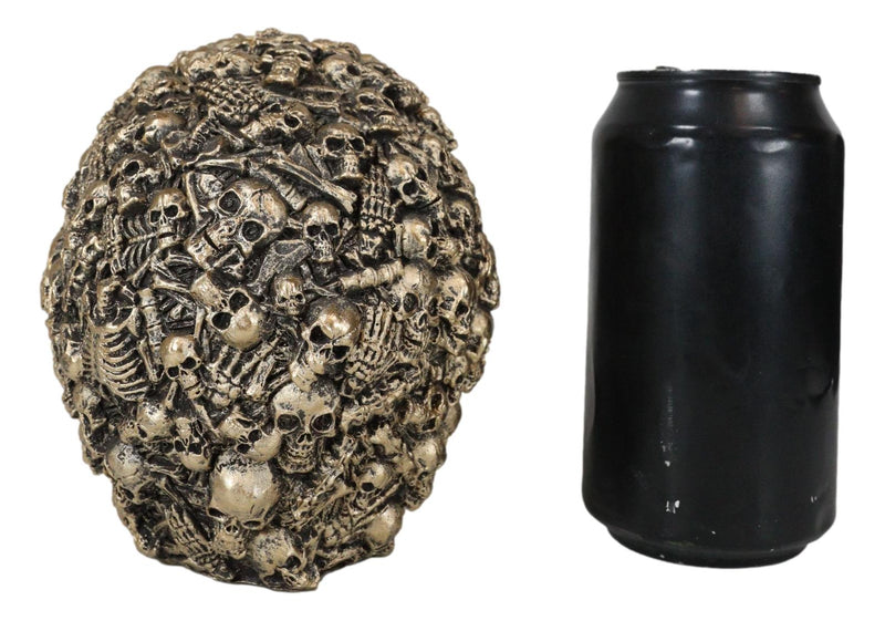 Ossuary Morphing Ghost Whisper Boneyard Skeletons Faux Brass Skull Figurine