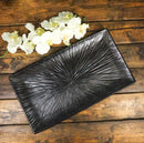 Pack Of 3 Kokuyo Black Modern Porcelain Long Rectangular Serving Platter 15"X8.5"