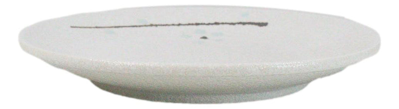 Set Of 6 Yukino Hana Snowflakes Round Appetizer Dessert Salad Ceramic Plates 6"D