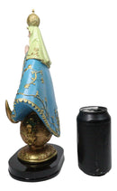 Our Lady of San Juan De Los Lagos With Golden Crown And Moon Figurine 12"H