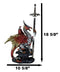 Red King's Knight Armored Dragon With Gothic Skull Sword Letter Opener Figurine