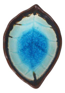 Pack Of 6 Blue Sky Aozora Kannyu Ceramic Leaf Shaped Sauce Condiment Dishes 2oz