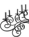 Large Modern Black Iron Ornate French Scroll 18 Arms Chandelier Pendant Lamp