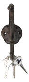 Pack Of 2 Rustic Cast Iron Safari Elephant Trunk Up Double Peg Wall Hook Hanger