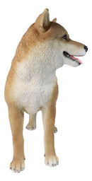 Realistic Adorable Canine Pet Pal Shiba Inu Dog Statue 18" Tall Home Decor