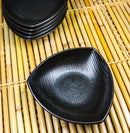 Set Of 6 Kokuyo Black Minimalist Appetizer Salad Triangular Deep Serving Plates