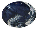 Set Of 5 Hokusai The Great Wave Of Kanagawa Mount Fuji 10"D Round Dinner Plates