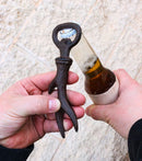 Set Of 2 Rustic Wildlife Cast Iron Stag Deer Antler Hand Beer Bottle Openers