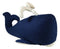 Fiona Walker England Handmade Organic Nautical Blue Whale Wall Decor Large 25"W