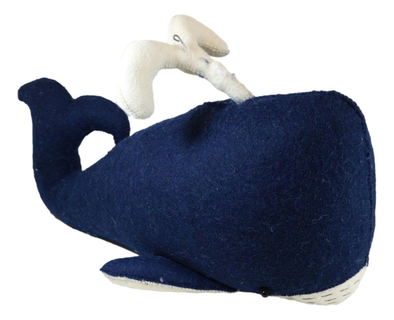 Fiona Walker England Handmade Organic Nautical Blue Whale Wall Decor Large 25"W