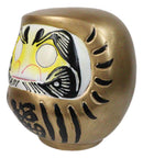 Gold Talisman of Prosperity Japanese Zen Daruma Figurine With Unpainted Eyes