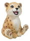 Whimsical Animal Kingdom Leopard Cub Seated With Big Smile Figurine