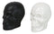 Matte Black And White Sugar Skulls Salt And Pepper Shakers Set Ceramic